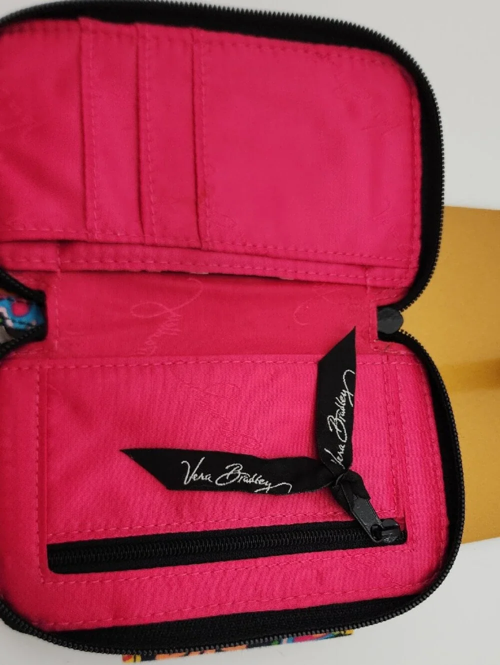 Vera Bradley Black Floral Wristlet Wallet